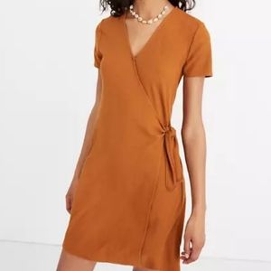 Texture & Thread Madewell Short Sleeve Wrap Dress.